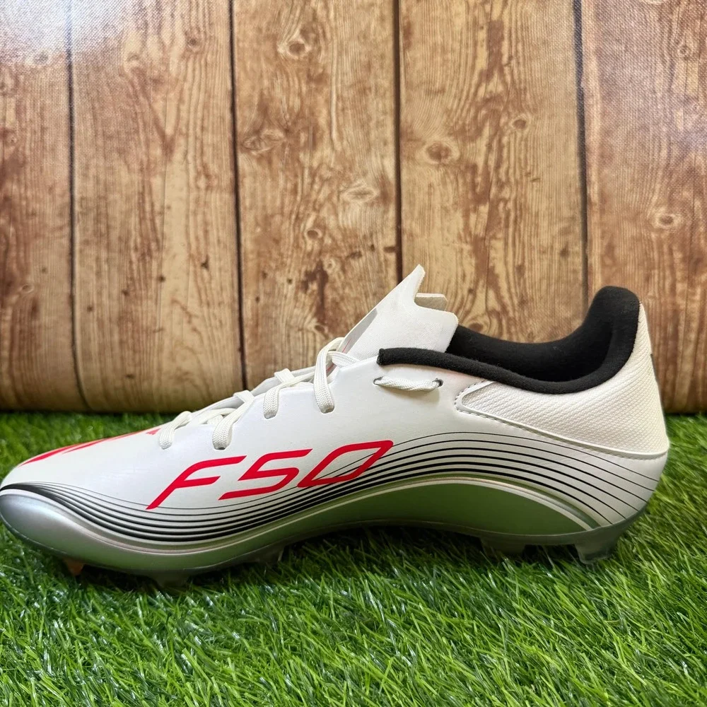 Adidas F50 Messi League Soccer Cleats Mens Size 9 White Lucid Red Silver